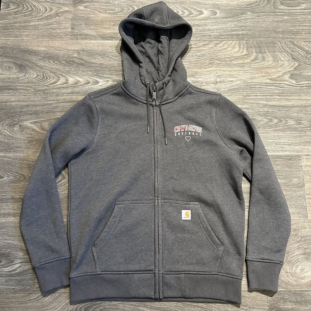 Carhartt Clarksburg Full Zip Hoodie Medium Gray Fleece 102788 Workwear Outdoor